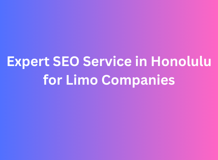 Expert SEO Service in Honolulu for Limo Companies