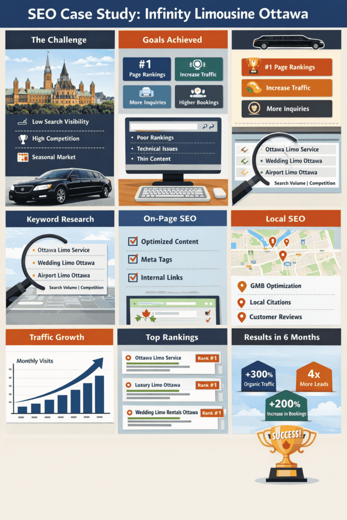 SEO Case Study How Infinity Limousine Dominated Ottawa Search Results in 6 Months